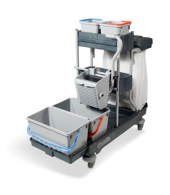 Numatic SM1415 SGA 2 Wózek serwisowy do sprzątania z kuwetami wiadrami 22L i koszem na śmieci