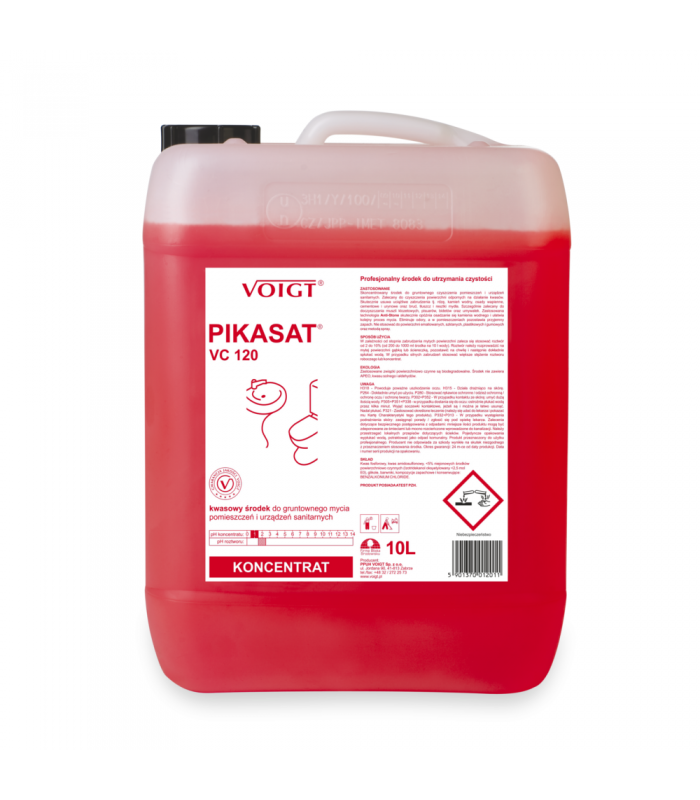 VC 120 PIKASAT kanister 10 litrów Skuteczny i silny środek do doczyszczania toalet łazienek sanitariatów VOIGT