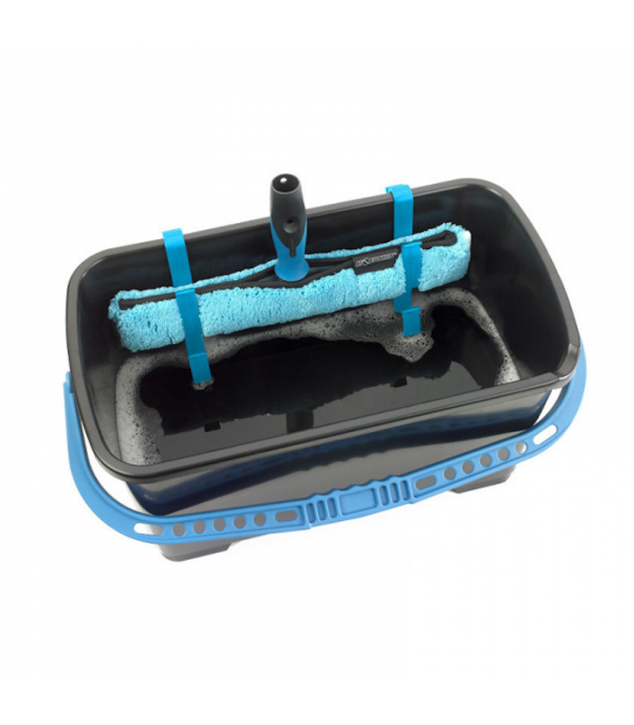 Wiadro do mycia okien z klipsami do mocowania baranków zbieraków marki MOERMAN 22L