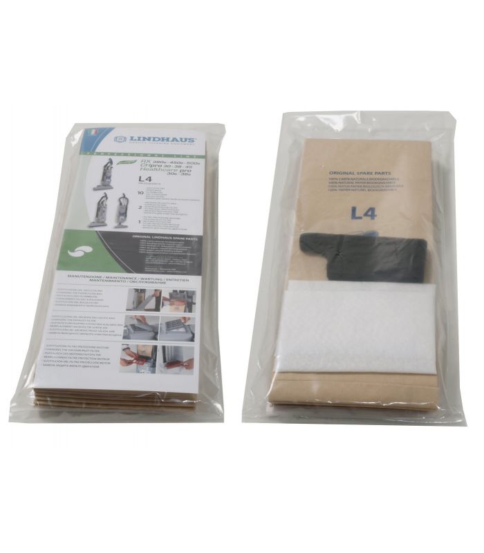 RX L4 bags Worki filtry do odkurzacza kolumnowego Lindhaus RX 380E 450E 500E zestaw 10 sztuk
