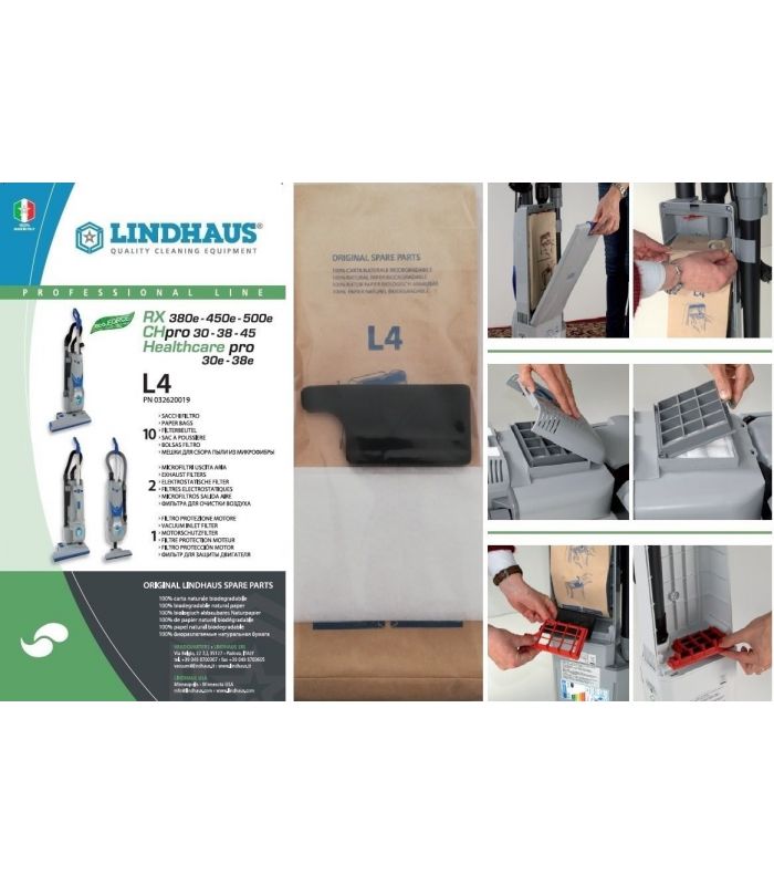 Worki filtry do odkurzacza kolumnowego Lindhaus RX 380E 450E 500E