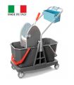 VDM wózek dwuwiaderkowy 2x 20L z uniwersalną wyciskarką włoskiej marki VDM