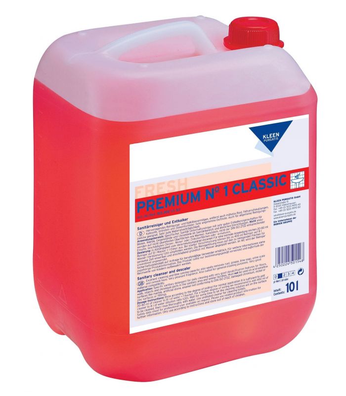 PREMIUM nr 1 CLASSIC Kanister 10L do bieżącego mycia i doczyszczania całych łazienek sanitariatów KLEEN