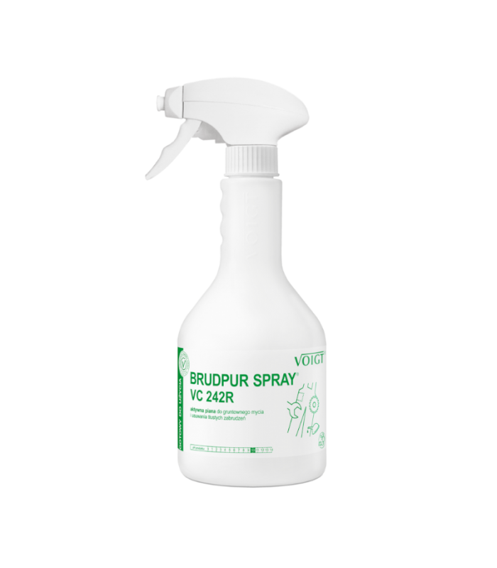 VOIGT VC 242R Stara butelka BRUDPUR SPRAY Aktywna piana gruntownego mycia i odtłuszczania
