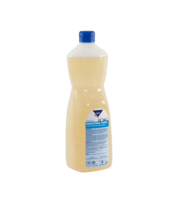 INDUSTRIAL FORTE Butelka 1 litr Ekonomiczny uniwersalny środek do zabrudzeń przemysłowych KLEEN