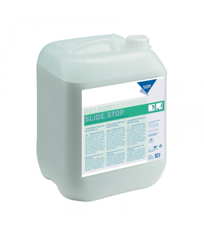 SLIDE STOP Kanister 10 litrów Antypoślizgowy polimer do podłóg z linoleum i drewna lakierowanego KLEEN