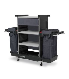 NKT 2 R 2x 100L wielofunkcyjny wózek hotelowy z trzema szerokimi półkami i roletą Numatic