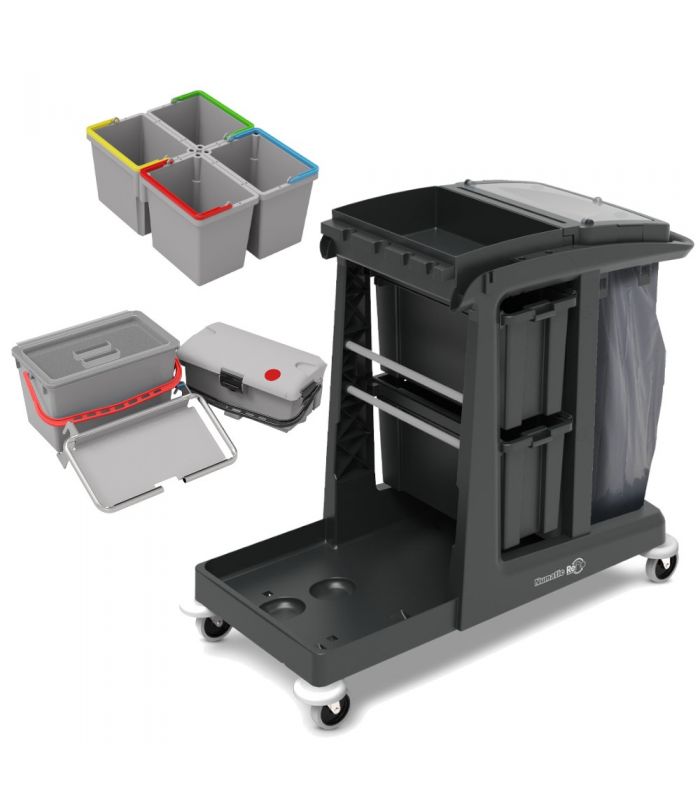 ECO-Matic EM5 SRK17 SRK21 Profesjonalny wózek serwisowy do dezynfekcji system mopa jednego kontaktu Numatic