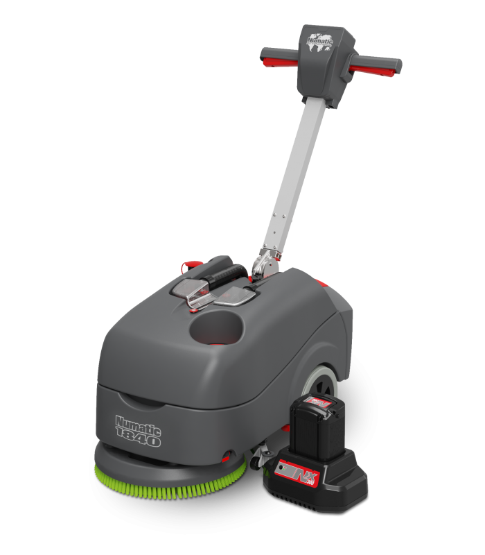 TTB 1840 NX Numatic kompaktowa bateryjna maszyna automat szorująco-zbierający 2x 18L 14 cali