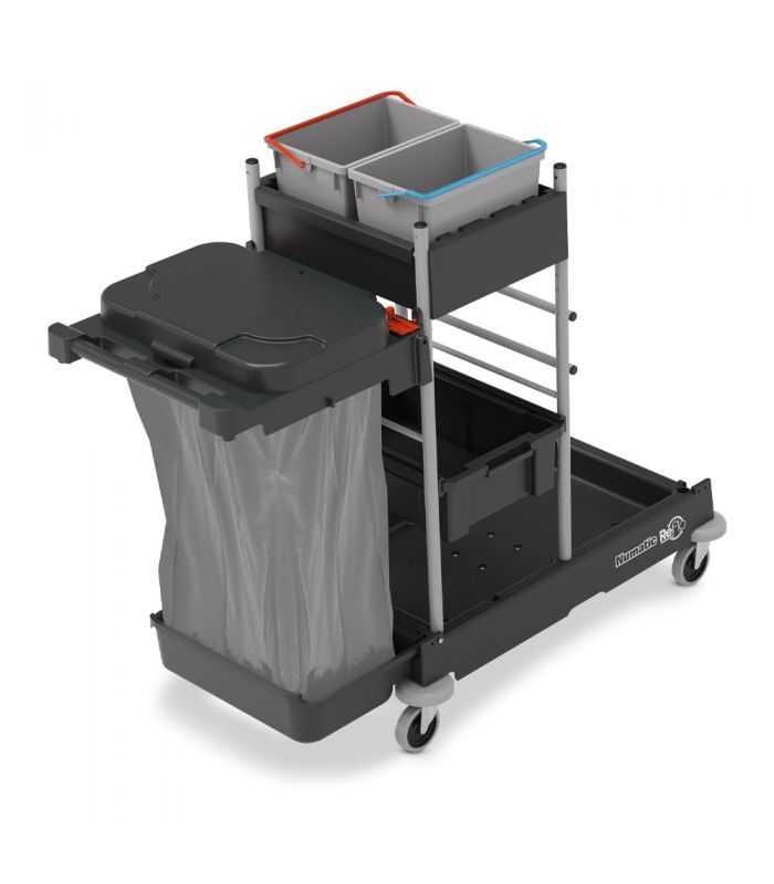Numatic SM1705 SRK 1 Duży wózek serwisowy do sprzątania z kuwetami wiadrami 17L i koszem na śmieci