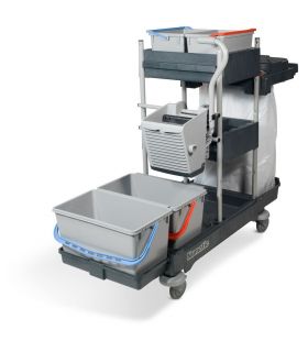 SM 1705 SRK 2 Duży wózek serwisowy do sprzątania z kuwetami wiadrami 22L i koszem na śmieci Numatic