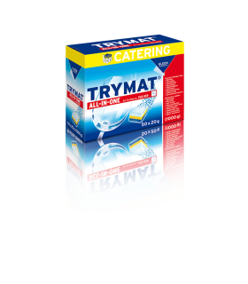 TRYMAT ALL IN ONE 50 tabletek x20g Przemysłowe tabletki do zmywarek 9w1 KLEEN