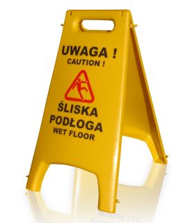 ZNAK ostrzegawczy tablica  UWAGA ŚLISKA PODŁOGA