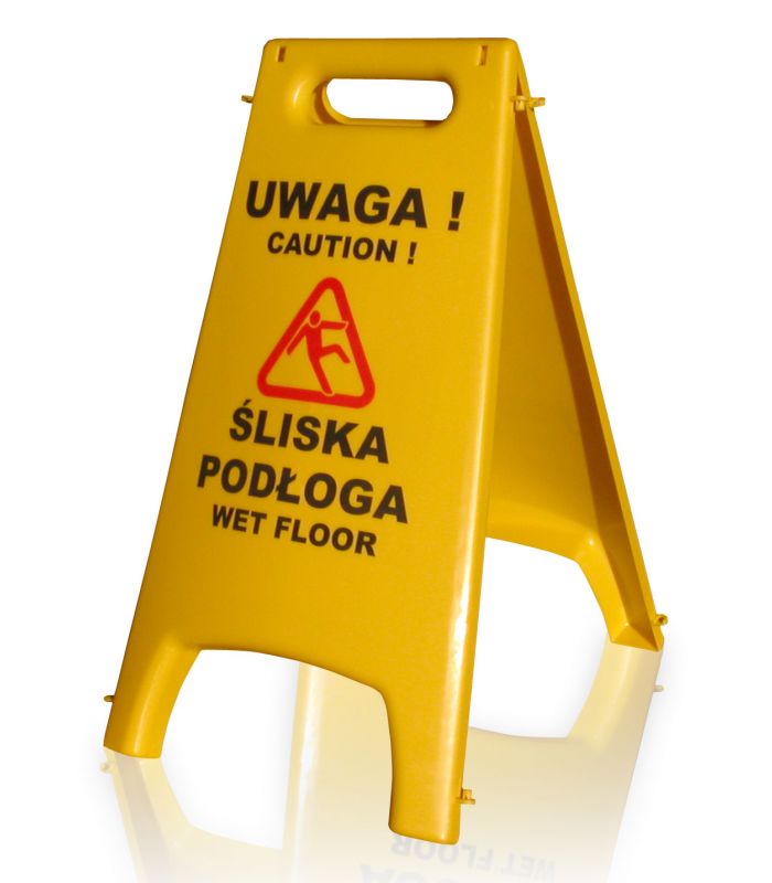 ZNAK ostrzegawczy tablica  UWAGA ŚLISKA PODŁOGA